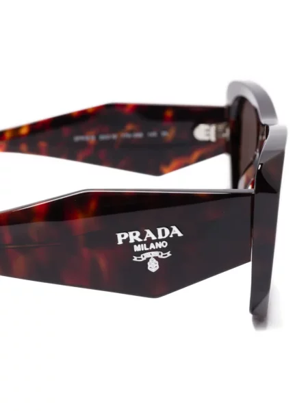 Ochelari de soare Prada Eyewear cu imprimeu geometric maro