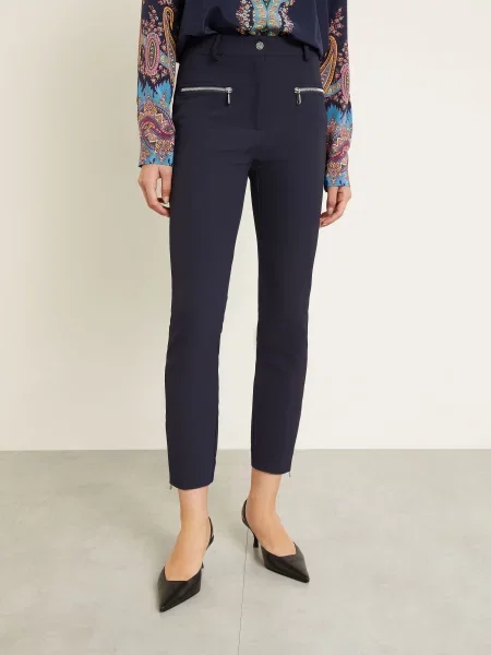 Etro Spodnie blau granatowe