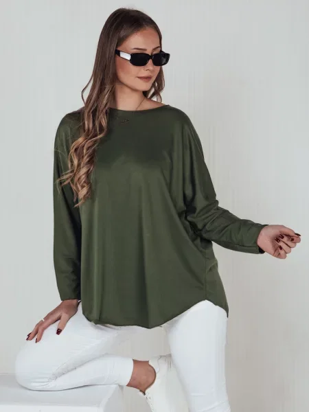 Bluzka LOOSEFEMME oversize z wisiorkiem Dstreet zielona