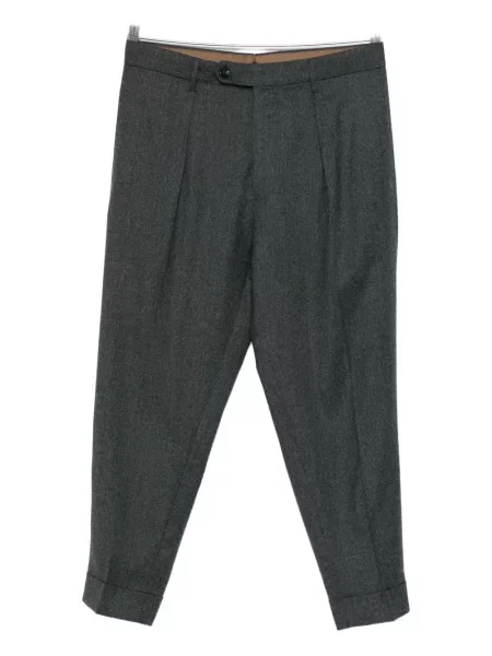 Pantaloni Berwich plisate gri