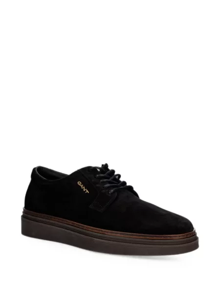 Sneakers Gant με κορδόνια σουέντ μαύρο