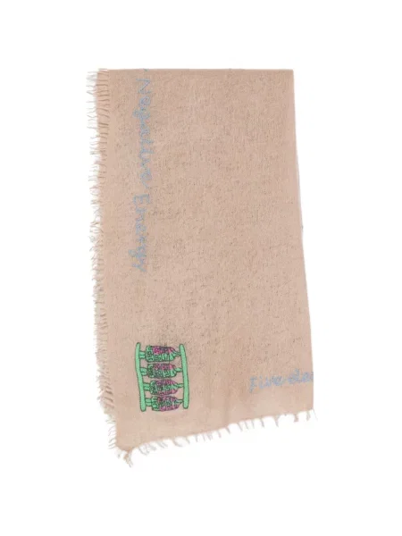 Fular Mouleta cu broderie maro