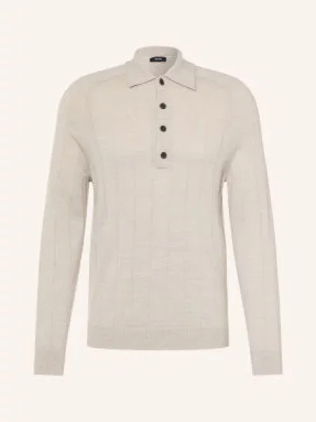 Reiss Pletená Polokošile Greyson světle hnědá