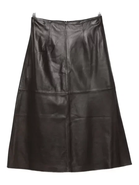 Spódnica skórzana Arma w kształcie litery A brązowa