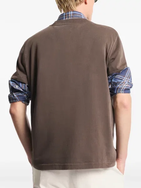 Tricou Fay cu decolteu rotund maro