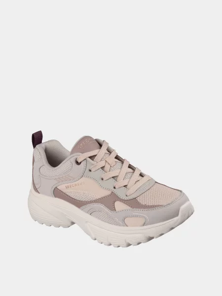 Кожаные повседневные кроссовки Skechers бежевые