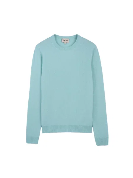 GOBI Cashmere Pulover Women's Essential Cashmere Crewneck Sweater turcoaz