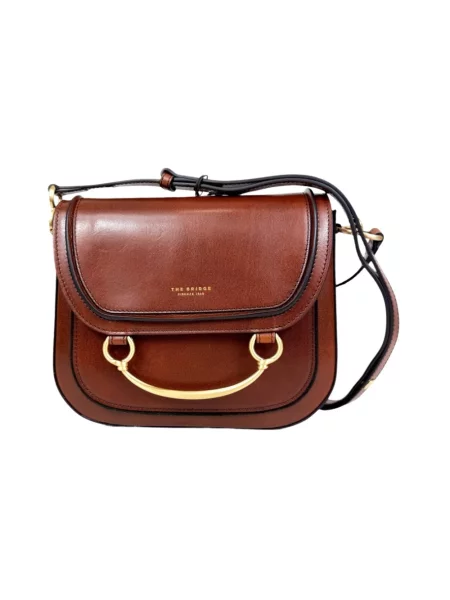 Torebka The Bridge skórzana brązowa