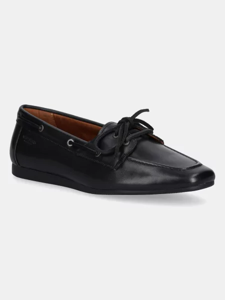 Vagabond Shoemakers mocasini de piele HILLARY femei cu plat negru