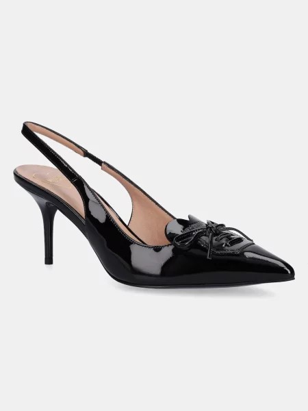 Pantofi cu toc Love Moschino din piele negru