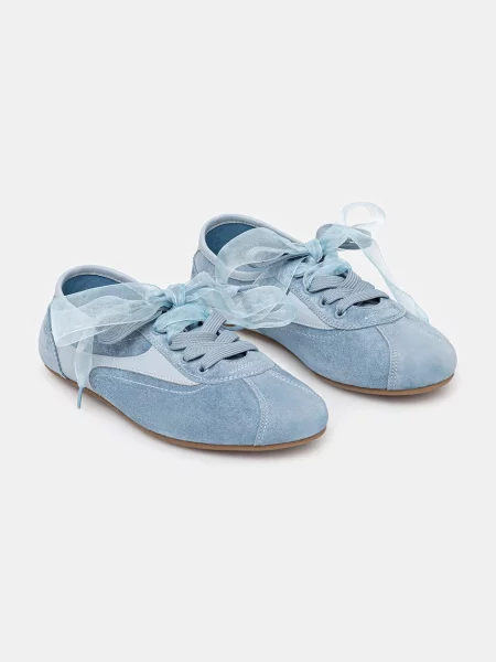 Tenisice od brušene kože Answear.LAB POWDER BLUE plava