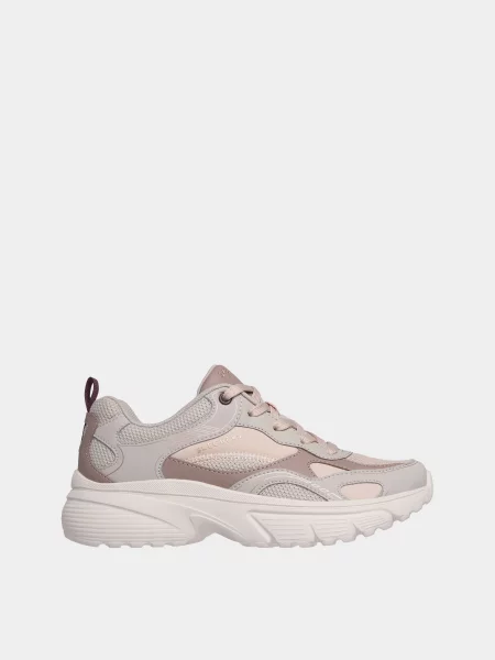Кожаные повседневные кроссовки Skechers бежевые
