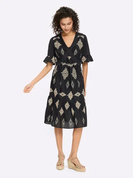 Heine Rochie bej negru