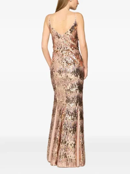 Rochie de cocktail Genny cu paiete de costum roz