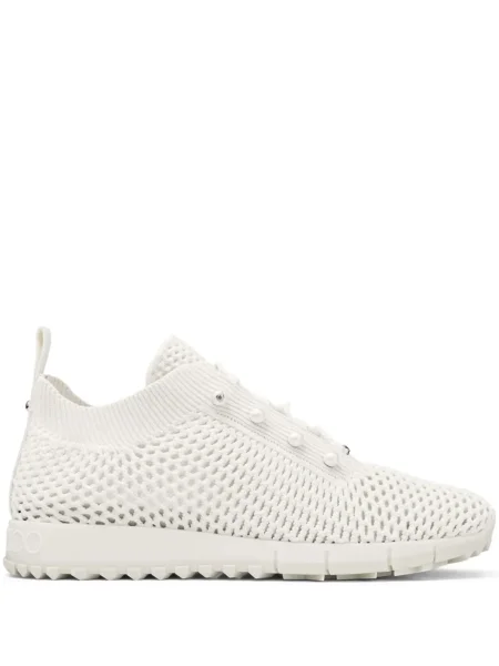 Sneakerși Jimmy Choo cu perle alb