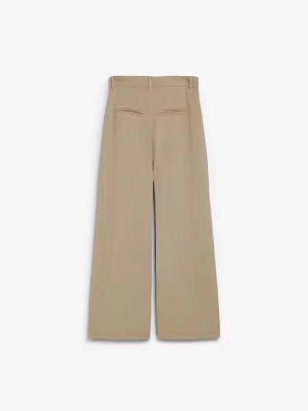 Scalpers Pantaloni cu dungă cămilă maro