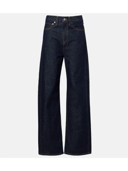 Jeansy Khaite z wysoką talią niebieskie