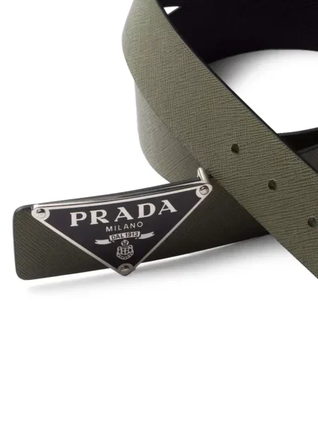 Cu centură curea Prada din piele cu bretele verde