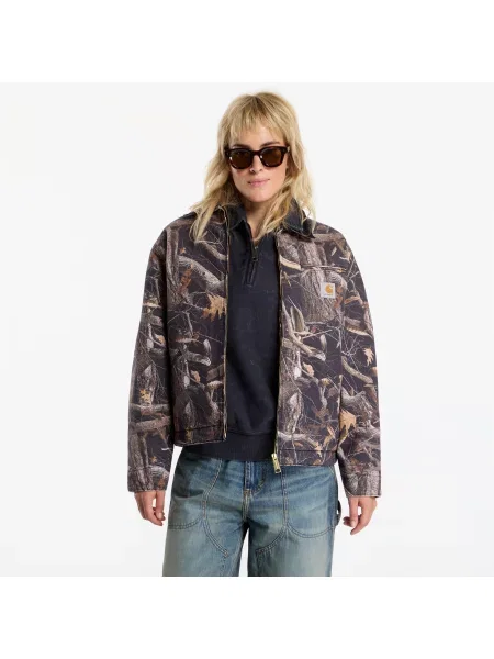 Μπουφάν Carhartt WIP OG Detroit Jacket UNISEX Camo Feather Tree Black/ Black Heavy Stone Wash S μαύρο