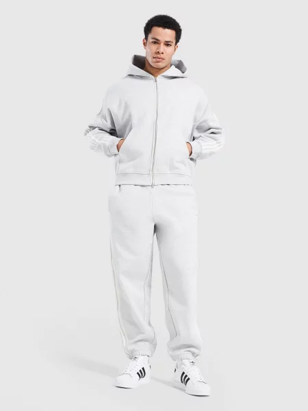 Adidas Bluza Rozpinana Z Kapturem Signature szara