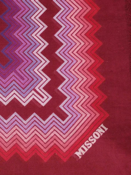 Fular Missoni cu franjuri roșu
