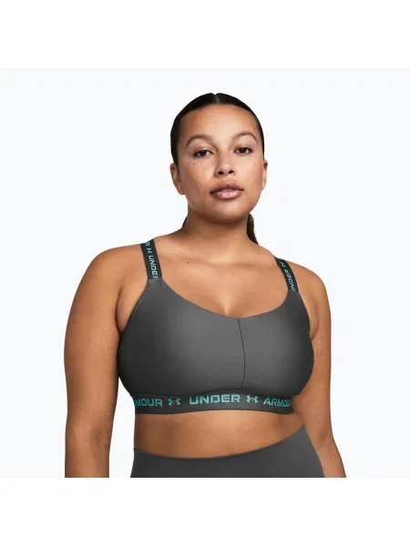 Športová podprsenka Under Armour Crossback sivá