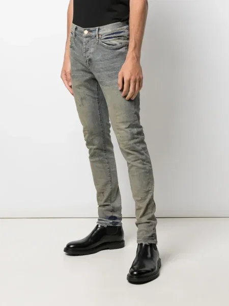 Blugi drepți Purple Brand albastru