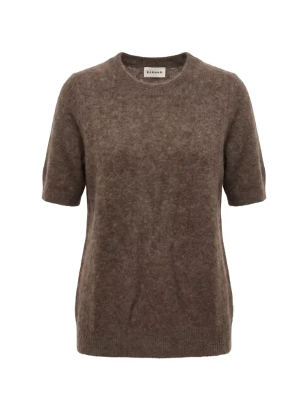 Scurt tricou P.a.r.o.s.h. tricotate maro