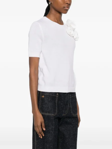 Tricou Allude cu model floral alb