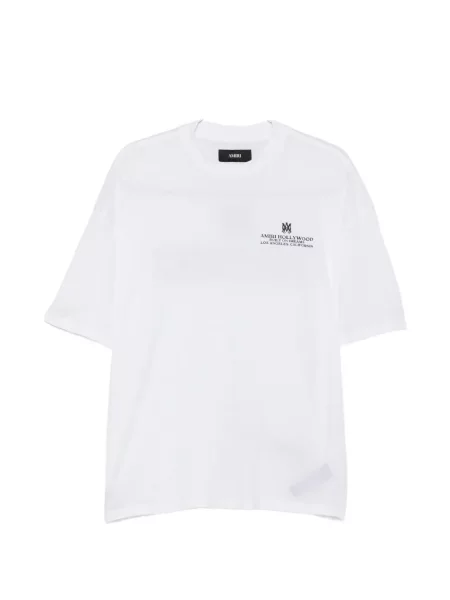 Tricou Amiri cu imagine alb
