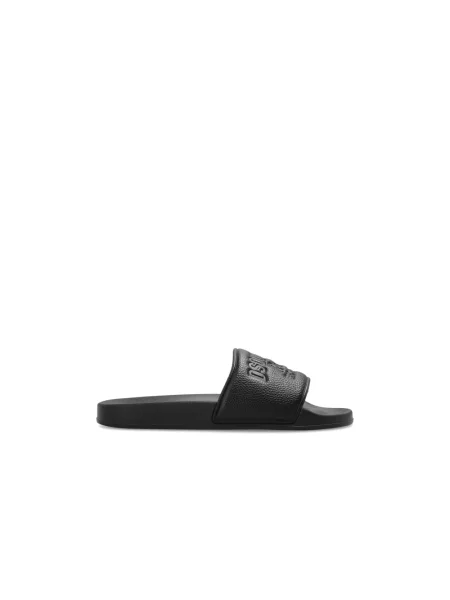 Klapki Dsquared2 z logo czarne