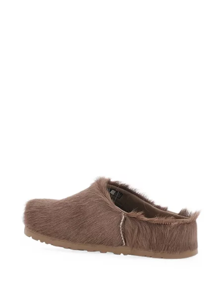 Papuci tip mules Ugg cu blană maro