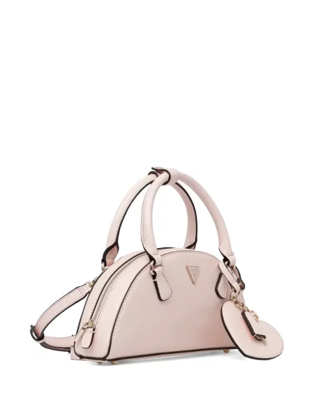 Шопинг чанта Guess със сърца розово