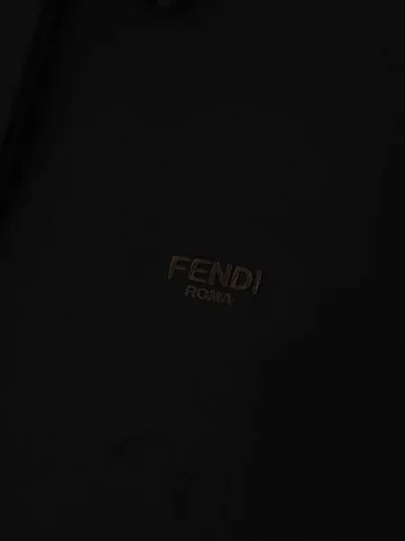 Top de mătase Fendi de mătase negru