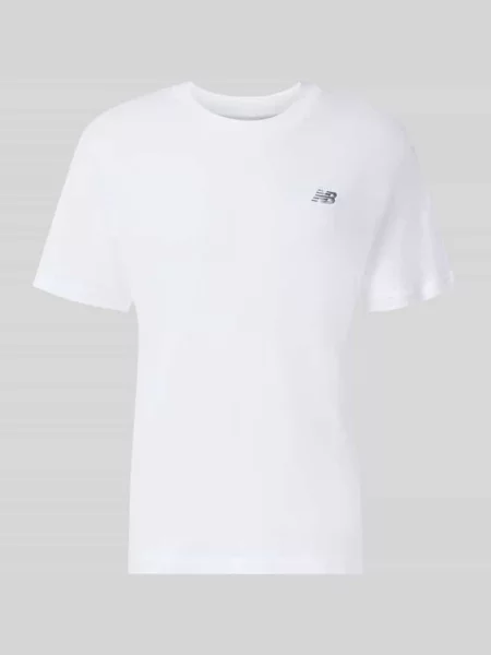 T-shirt z wyhaftowanym logo model ESSENTIALS' New Balance biała