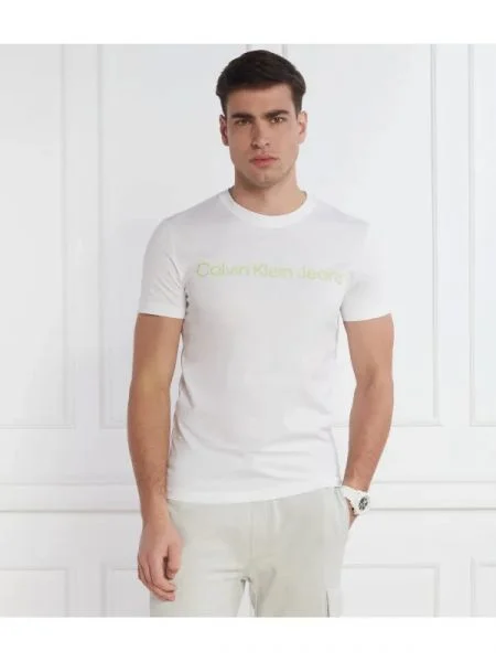 Calvin Klein Jeans Tricou INSTITUTIONAL LOGO alb