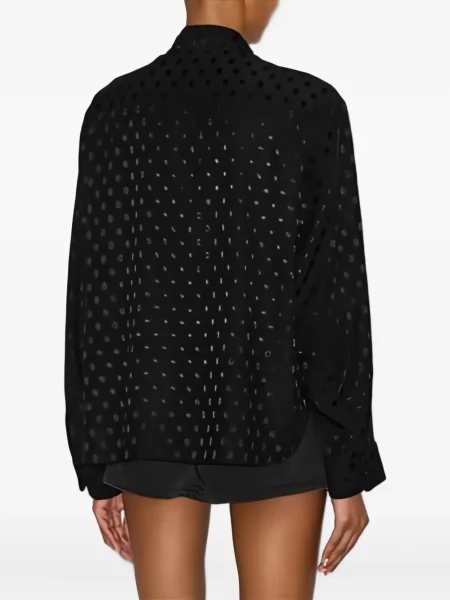 Top Isabel Marant cu buline drapat negru