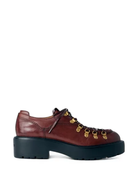 Bőr loafer Miu Miu barna