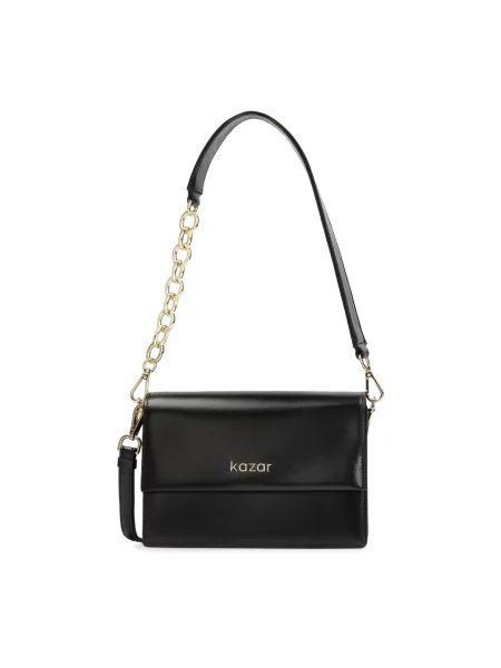 Mała torebka skórzana Kazar skórzana czarna