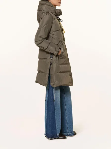Parajumpers Péřový Kabát Long Bear S Odnímatelnou Kapucí khaki