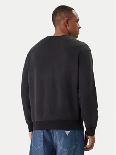 Guess Jeans dukserica za muškarce od pamuka crna