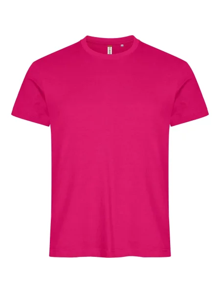 Clique Basic-T koszulka dopasowany krój – bright cerise różowa