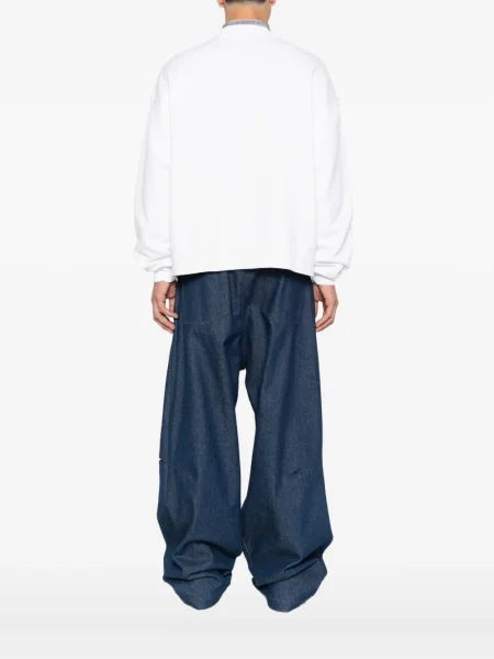 Hanorac crewneck Bonsai alb