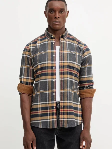 Barbour camasa din marin cu guler button-down slim albastru