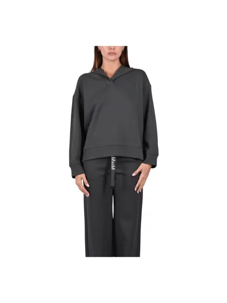 Bluza z kapturem Max Mara z kapturem szara