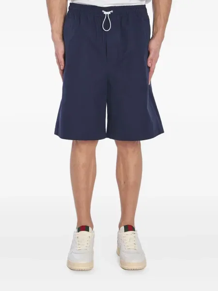 Poplínové bermudy Gucci modré