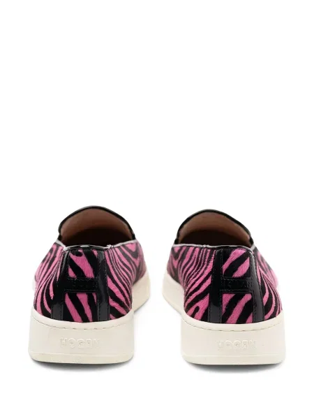 Маратонки Hogan с принт с принт зебра розово
