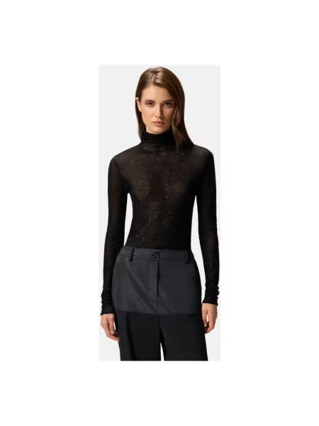 Dzianinowy sweter Pinko czarny