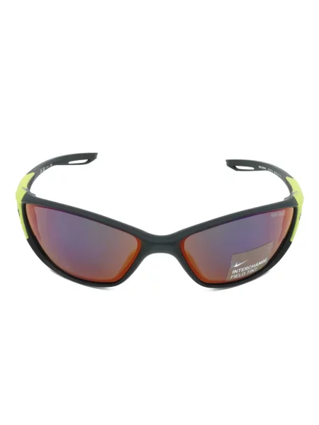 Ochelari de soare Nike cu cordon din jerseu cu imprimeu abstract gri