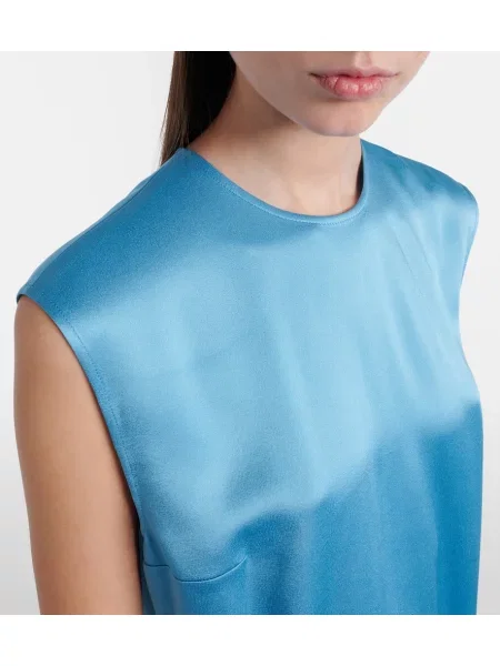 Top Stella Mccartney din satin albastru